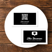 QR-Code für monochrome Social Media Manager Visitenkarte