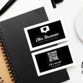 QR-Code für monochrome Social Media Manager Visitenkarte