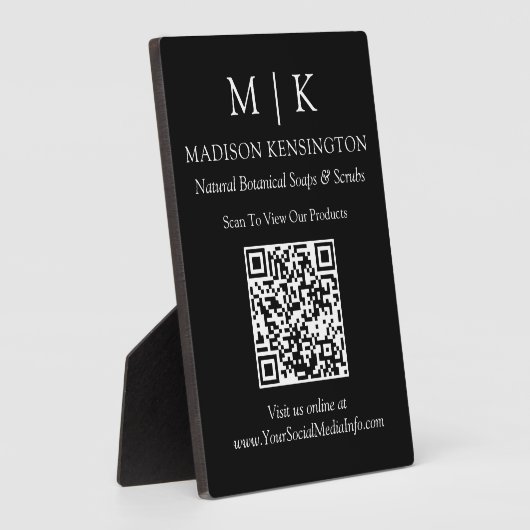 QR-Code für Monogram oder Add-Logo Fotoplatte (Seite)