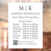 QR-Code für Monogram oder Add-Logos für Geschäftsz Fensteraufkleber (Blatt 2)