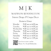 QR-Code für Monogram oder Add-Logos für Geschäftsz Fensteraufkleber (Blatt 3)