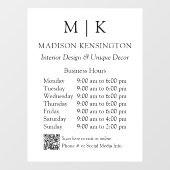 QR-Code für Monogram oder Add-Logos für Geschäftsz Fensteraufkleber (Blatt)