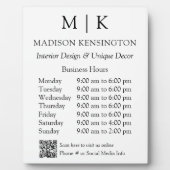 QR-Code für Monogram oder Add-Logos für Geschäftsz Fotoplatte (Vorderseite)