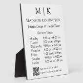 QR-Code für Monogram oder Add-Logos für Geschäftsz Fotoplatte (Seite)