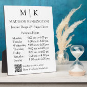 QR-Code für Monogram oder Add-Logos für Geschäftsz Fotoplatte (Seite)