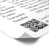 QR-Code für Monogram oder Add-Logos für Geschäftsz Poster (Ecke)