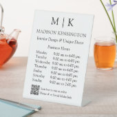 QR-Code für Monogram oder Add-Logos für Geschäftsz Sockelschild (In Situ)