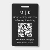 QR-Code für Monogramm oder Add-Logos Ausweis (Front)