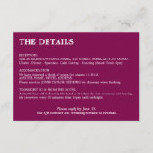 QR-Code für Mulberry-Wine - Hochzeitskarte Begleitkarte (Vorderseite)