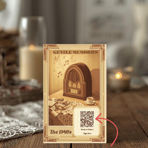 QR-Code für Musik der 1940er Jahre für Besuche im Postkarte