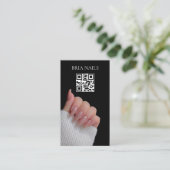 QR-Code für Nageldesigner  Visitenkarte (Stehend Vorderseite)