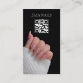 QR-Code für Nageldesigner  Visitenkarte (Vorderseite)