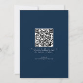 QR-Code für Navy Blue Classic Save the Date Non-Fo (Rückseite)