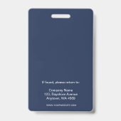 QR-Code für Navy Blue White Business Ausweis (Rückseite)