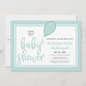 QR-Code für neutrale Pastel Green Baby Shower Einladung (Vorderseite)