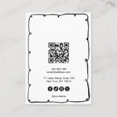 QR-Code für niedliche digitale Rahmen-Geschäftslog Visitenkarte (Rückseite)