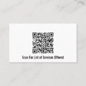 QR-Code für Notare in Schwarz und Weiß Visitenkarte (Rückseite)