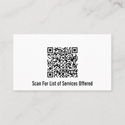 QR-Code für Notare in Schwarz und Weiß Visitenkarte (Rückseite)