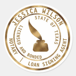 QR-Code für Notare Public Loan Signature Agent Fly Runder Aufkleber