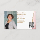 QR-Code für Notare Public Loan Signature Foto Flye Visitenkarte (Rückseite)