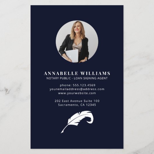 QR-Code für Notare Public Water Quill Feather Flyer (Hinten)