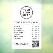 QR-Code für offene Geschäftszeiten Fensteraufkleber (Blatt 3)