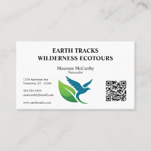 QR-Code für Ökotourismus-Erhaltung von Vögeln und Visitenkarte