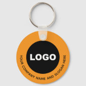 QR-Code für Orange Business Company Werbelogo Schlüsselanhänger (Vorderseite)