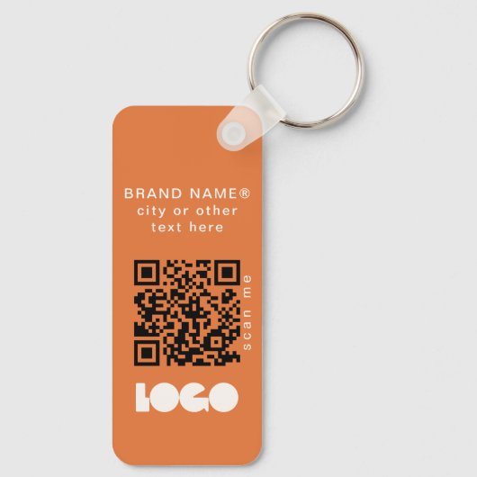 QR-Code für Orange Business-Logos, horizontaler Fi Schlüsselanhänger (Rückseite)