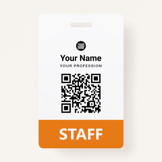 Qr-Code für Orange Mitarbeiter, Bar-Code, Logo, Na Ausweis (Vorderseite)