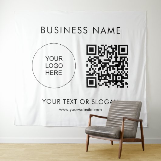 QR-Code für Party-Logo für benutzerdefinierte Vera Wandteppich (Beispiel (Horizontal))
