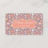 QR-Code für Peach Pastel Conglomerate Stone Visitenkarte (Vorderseite)