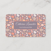 QR-Code für Peach Pastel Conglomerate Stone Visitenkarte (Vorderseite)