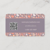 QR-Code für Peach Pastel Conglomerate Stone Visitenkarte (Rückseite)