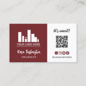 QR-Code für Persian Plum-Logo-Foto Social Media Visitenkarte (Vorderseite)