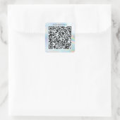 QR-Code für Personal oder Business Holographic Quadratischer Aufkleber (Tasche)