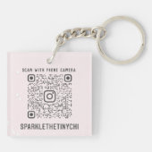 QR-Code für personalisierte Foto Social Media Schlüsselanhänger (Rückseite)