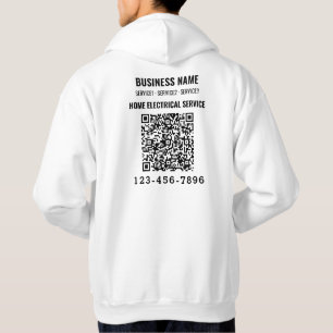 QR-Code für personalisiertes Business-Logo Hoodie