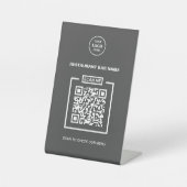 QR-Code für personalisiertes Business-Logo, sauber Sockelschild (Vorderseite)