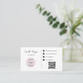 QR-Code für personalisiertes Business-Logo Visitenkarte (Stehend Vorderseite)