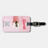 QR-Code für personalisiertes Foto - doppelseitig s Gepäckanhänger (Vorderseite horizontal)