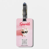 QR-Code für personalisiertes Foto - doppelseitig s Gepäckanhänger (Rückseite vertikal)