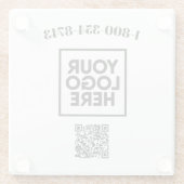 QR-Code für Personalisiertes Quadrat Glasuntersetzer (Rückseite)