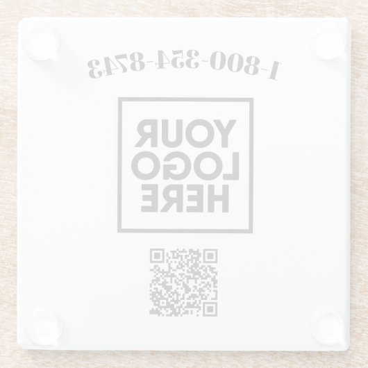 QR-Code für Personalisiertes Quadrat Glasuntersetzer (Rückseite)
