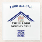 QR-Code für Personalisiertes Quadrat Glasuntersetzer (Vorderseite)