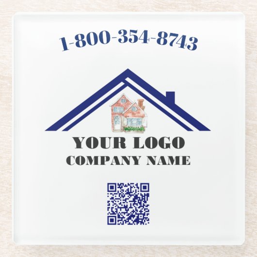 QR-Code für Personalisiertes Quadrat  Glasuntersetzer (Vorderseite)