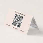 QR-Code für Pferde: geklappte Visitenkarte Visitenkarten (Rückseite)