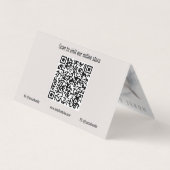 QR-Code für Pferderückstände Visitenkarten (Rückseite)