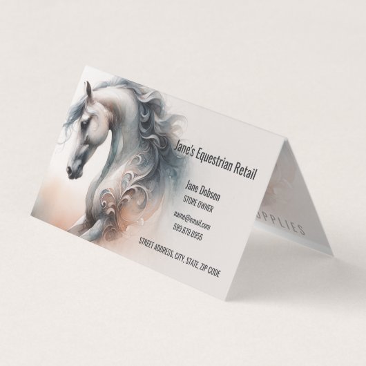 QR-Code für Pferderückstände Visitenkarten (Vorderseite)