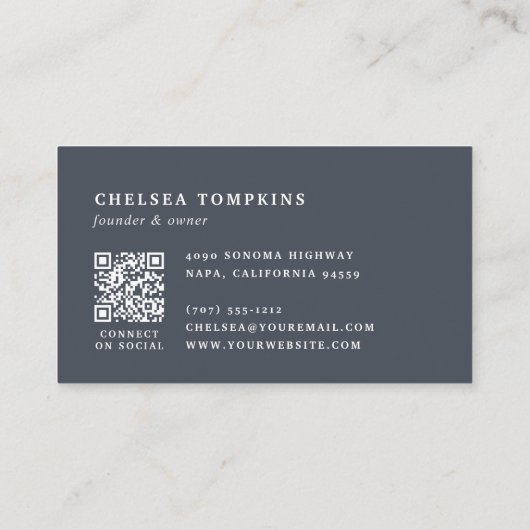 QR-Code für Pine Forest Visitenkarte (Rückseite)